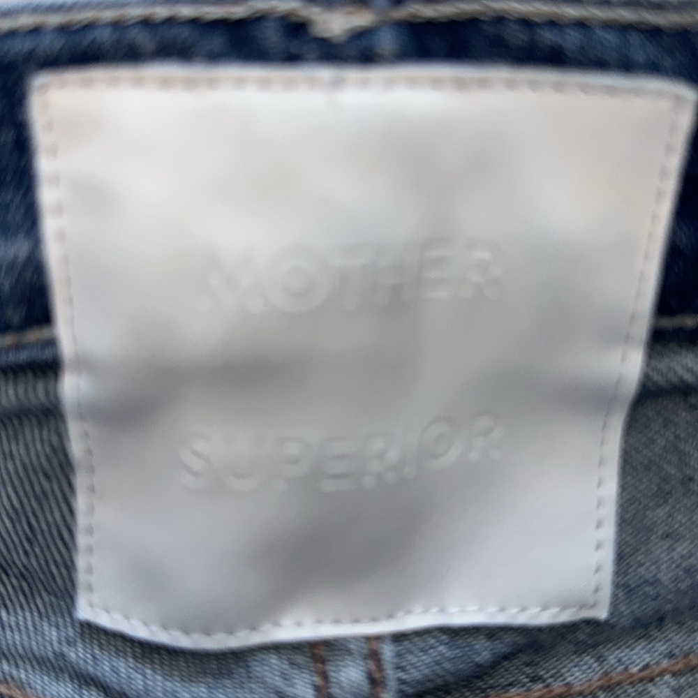 MOTHER Dark Blue Cropped Ankle Jeans - Picture 2 of 5